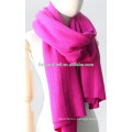 Light purple color woman hot sale soft high quality scarf knitting patterns